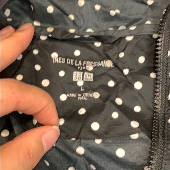 Uniqlo polka dot Parka black and white size L - Picture 3 of 4